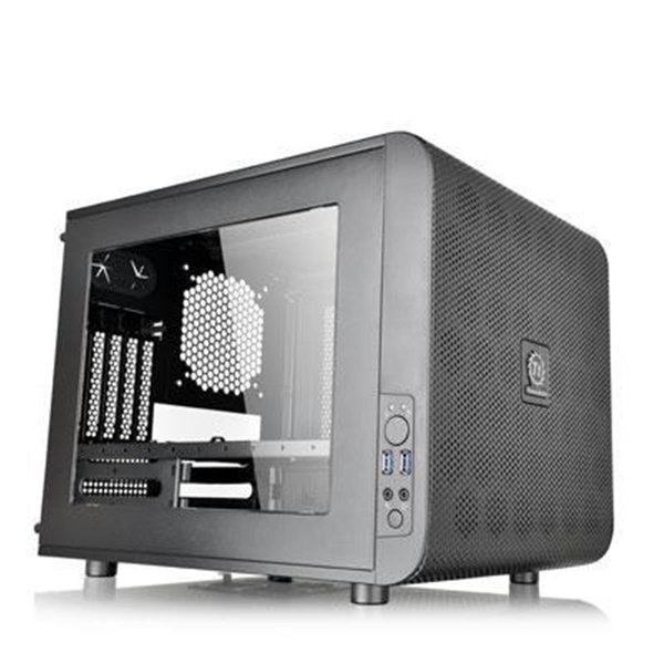 Thermaltak Technology Co Ltd Thermaltake CA-1D5-00S1WN-00 Extreme Micro ATX Cube Chassis - Black CA-1D5-00S1WN-00